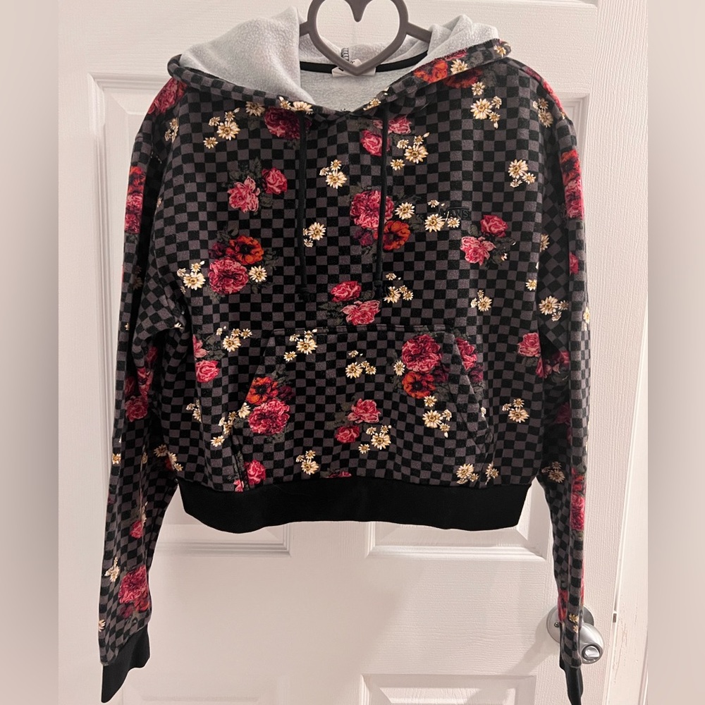 Vans women’s cropped sweatshirt with hood